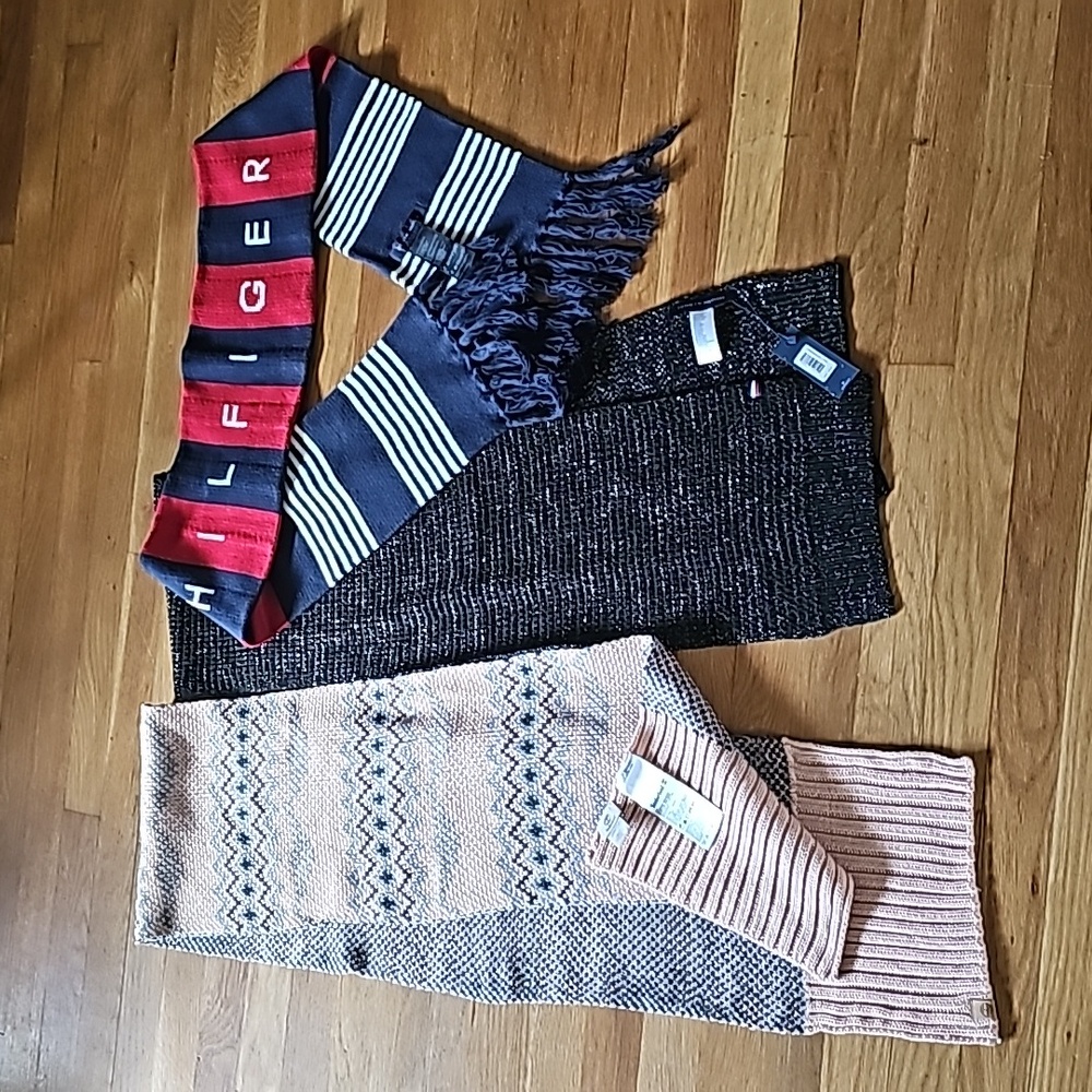 Tommy Hilfiger & Timberland Scarf Bundle of Qty 3 Winter Scarves